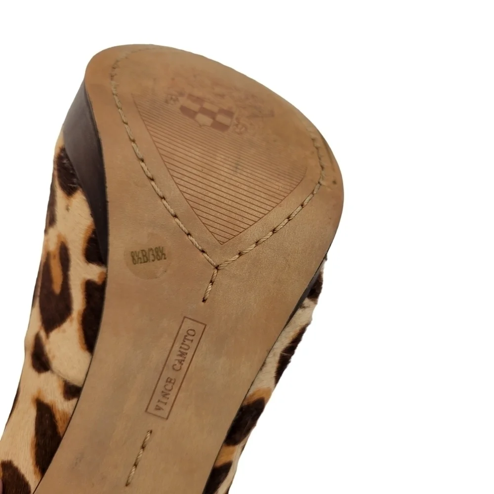 Vince Camuto Leopard Print Pony Hair Platform Heels